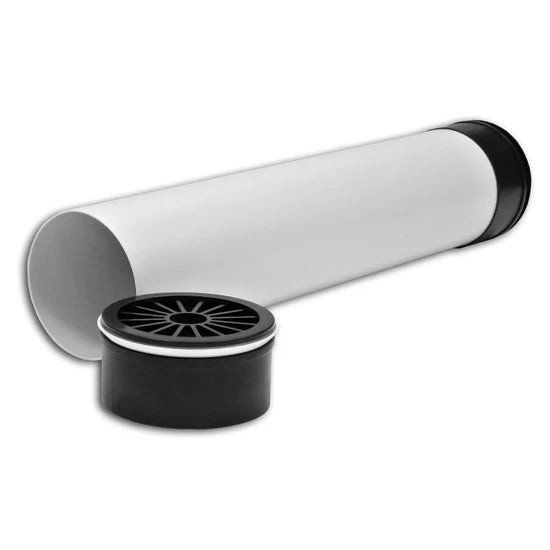 200704- CARTRIDGE, REFILLABLE, 2.5" x 21", ABS, WHT/BLK, REF-25-21, AXEON