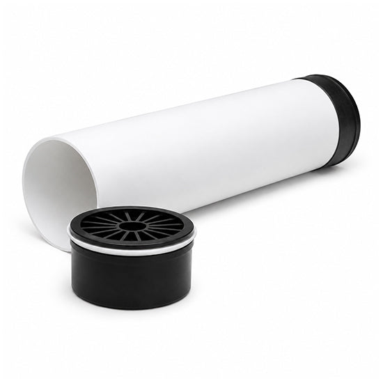 200704- CARTRIDGE, REFILLABLE, 2.5" x 21", ABS, WHT/BLK, REF-25-21, AXEON