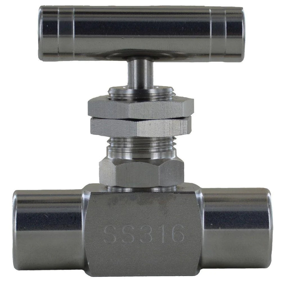 201005- VALVE, NEEDLE, SS 316L, 3/8" FNPT, AXEON