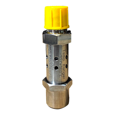 203786- VALVE, SAFETY RELIEF, SS, 1/4" PORT, 15 BAR, AXEON