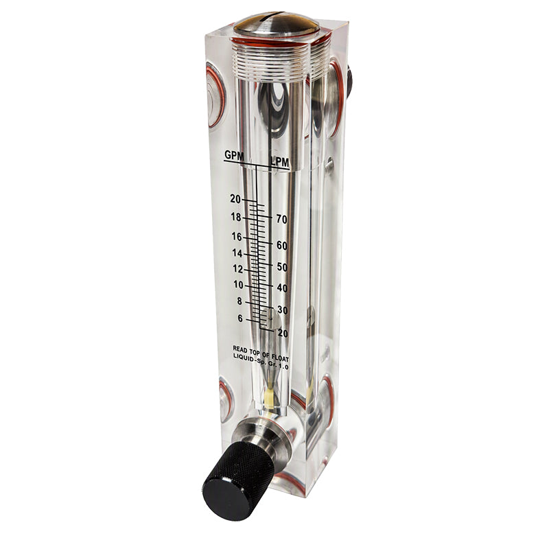 205106- METER, FLOW, PM, 6-20 GPM, SS VALVE, 1" MNPT X 1" MNPT, AXEON
