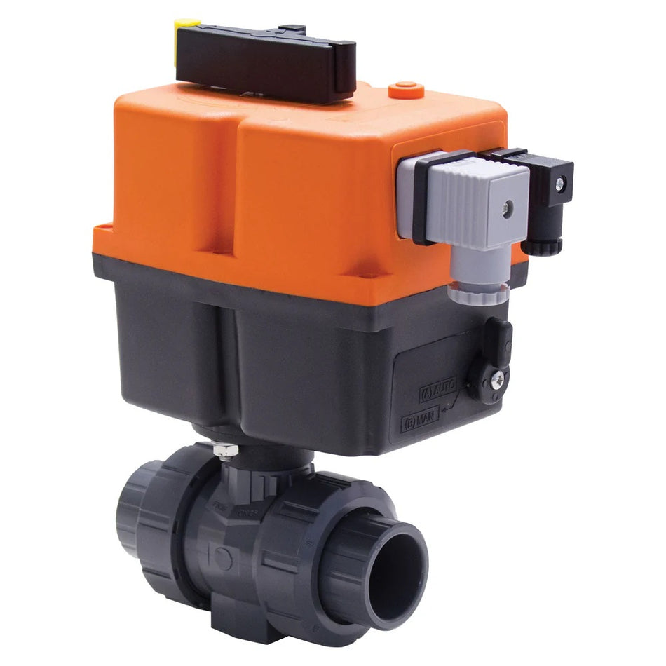 212542- VALVE, BALL, ACTUATED, 1/2" PVC, 220V, TYPE 104, GEORG FISCHER