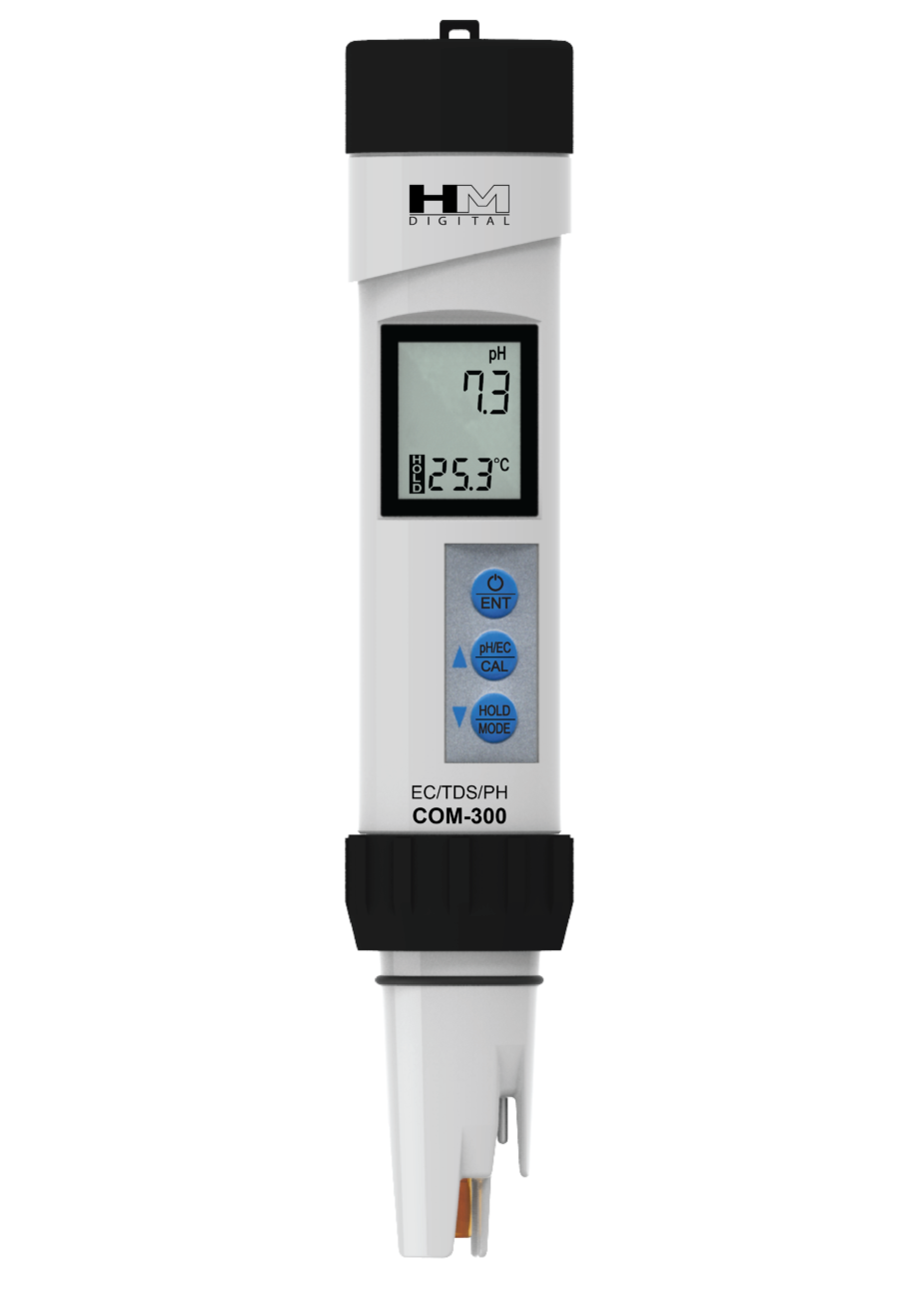 HM Digital COM-300 pH/EC/TDS/TMP Handheld Meter