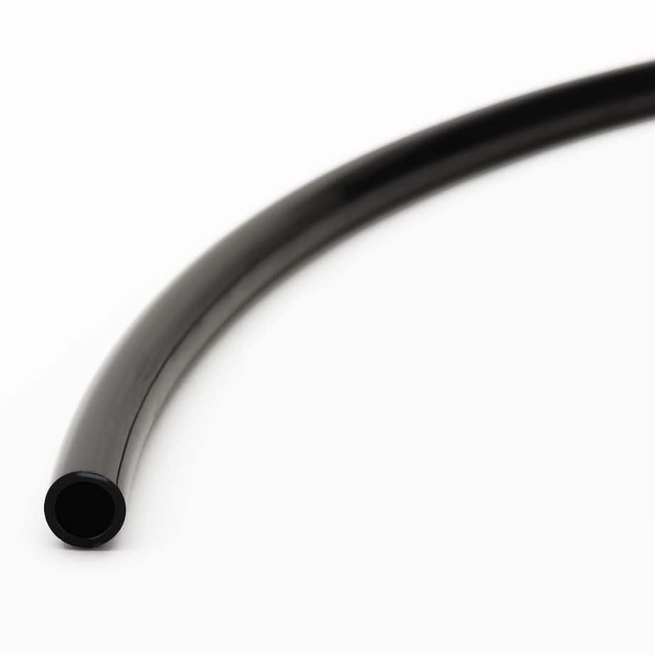 John Guest LLDPE Tubing 3/8" Black - flexible black linear low-density polyethylene tube curved in a coil, ideal for water and beverage dispensing systems